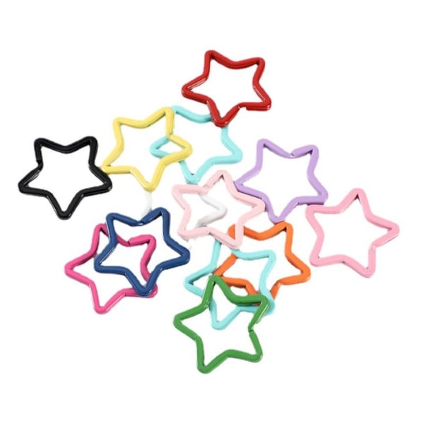 Nøkkelringer Charms Star Shape Key Charms Nøkkelringer Rainbow Star