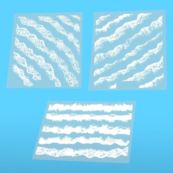 Resin Stickers Ocean Waves Resin Filler Dekorativa filmer Art