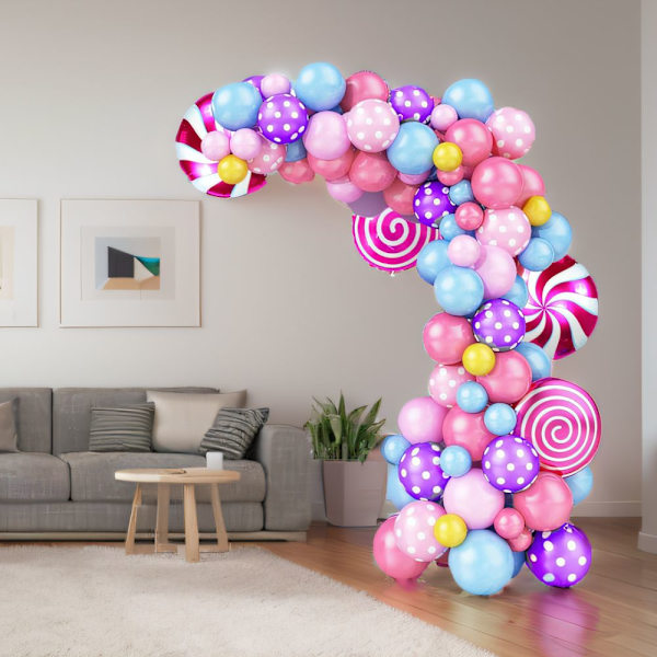 Ballonguirlandesæt Pastel Rainbow