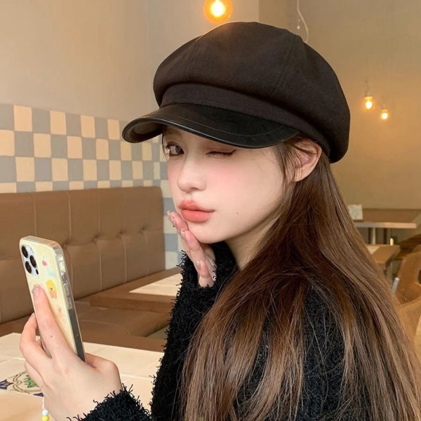 Kvinder Baret Uld Baret Cap KHAKI Khaki