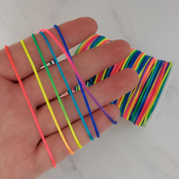 Fem-farget linje armbånd flettet tau Fargerikt tau
