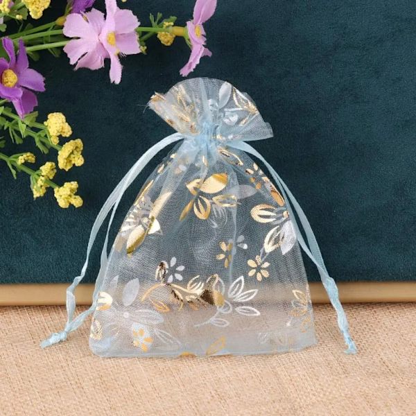 20st/lot Organza smycken påsar Presentförpackning påsar GRÖN Green 13x18cm