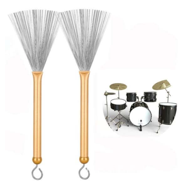 Jazz Trommebørste Trommestik Børste SORT PLASTIK Black Plastic-Plastic