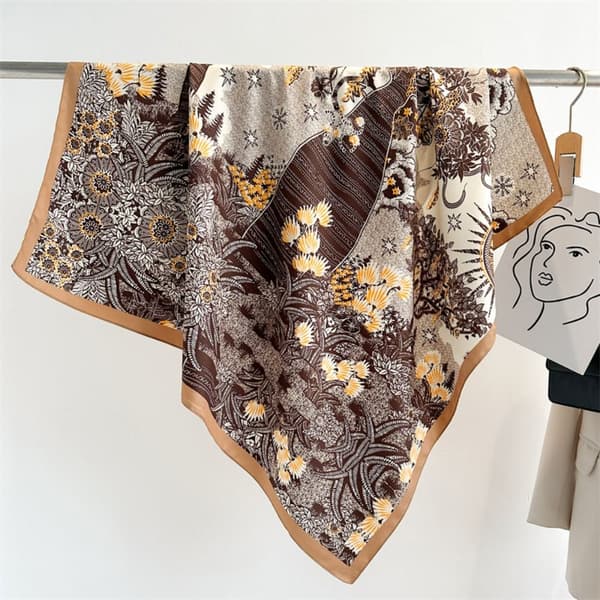 90x90cm Silkeskjerf Strandskjerf 2 2 2