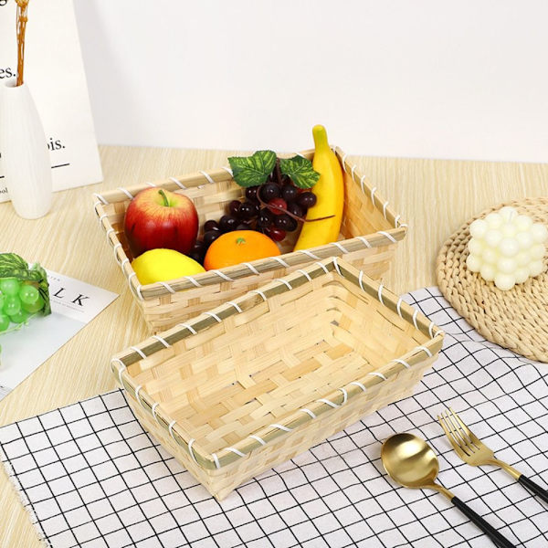 Bamboo Basket Wicker Leipäkori 23*17*7CM 23*17*7cm