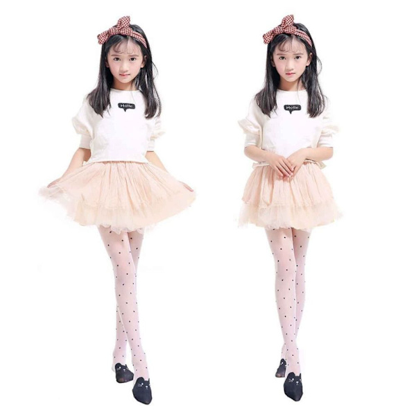 Barn Sidenstrumpor Vår Sommar Tights VIT 135-155CM white 135-155cm-135-155cm