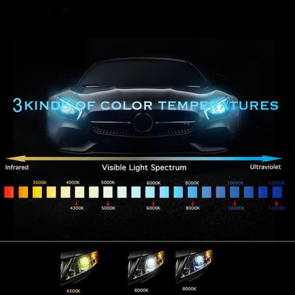 2 stk Xenon frontlys HID frontlys 8000K 8000K 8000K
