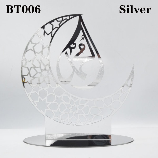 Eid Mubarak Decor Ramadan Ornament SØLV BT006 BT006 silver BT006-BT006