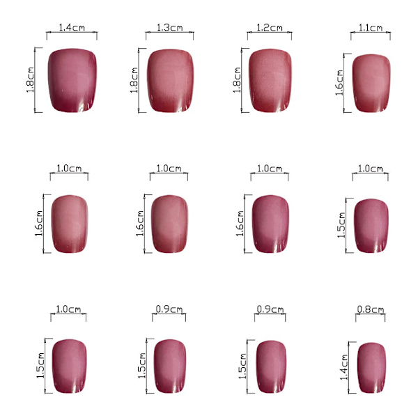 Franska Fake Nails False Nail Press på naglar DT-02