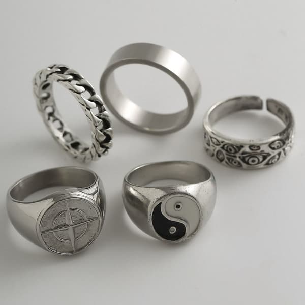 Vintage Ringset Sliten Ring 5 5 5