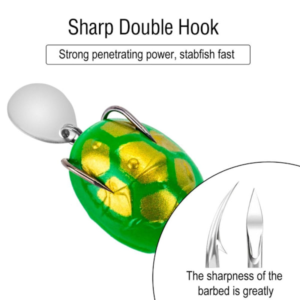 Fiskefrosk Lure Rubber Frog 3 3 3