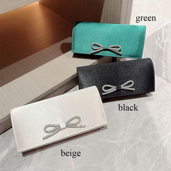 Siden Kvällsväskor Clutch Väska GRÖN green