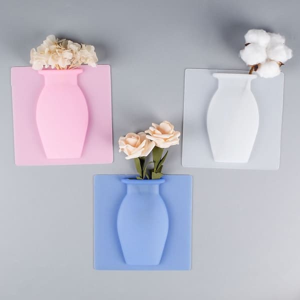 Silikon Blomstervase Klebrig Vase ROSA-B ROSA-B Pink-B