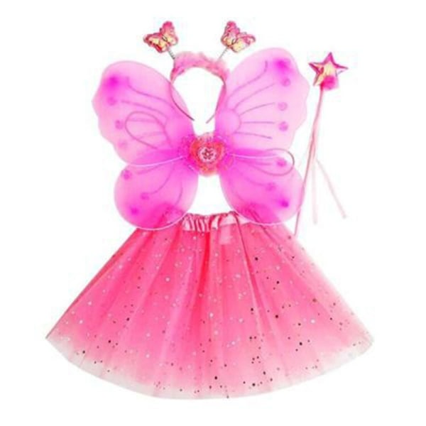 4kpl/ set Fairy Wing Skirt Prinsessa-asusetit PURPLE purple