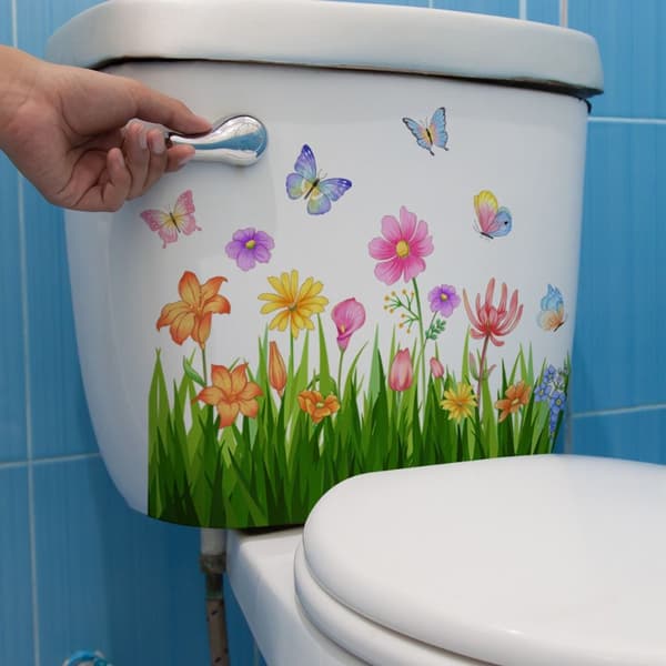 Blomstertoalettdekaler Underbara Blomsterdekaler 3 3 3