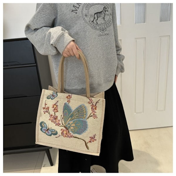 Cartoon Tote Bag Brodert Skulderveske 2 2 2