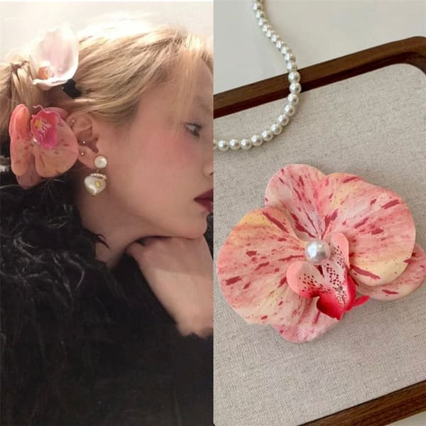 Hårklemme med blomster 5 5 5