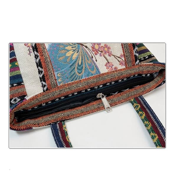 Canvas Handväska Broderi Väska 4 4 4