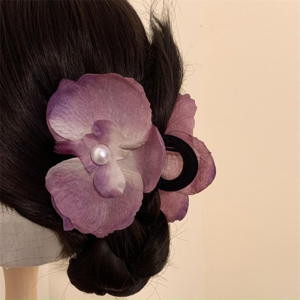 Butterfly Orchid Hair Claw Blommigt Hårklämma BLÅ blue