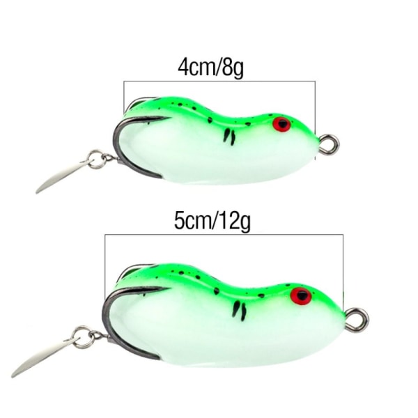 Fiskefrø Lure Gummifrø SORT&GRØN 8G 8G black&green 8g-8g