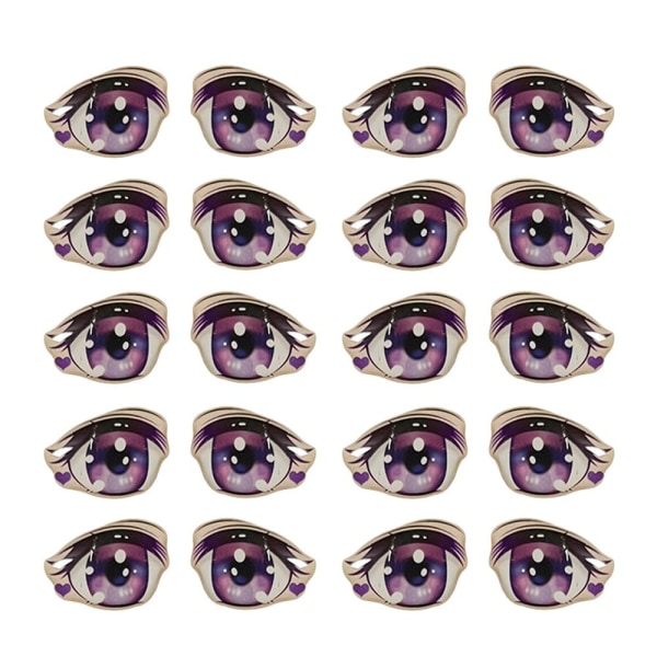 Cartoon Eyes Stickers Anime figur dukke BRUN-15MM BRUN-15MM Brown-15mm