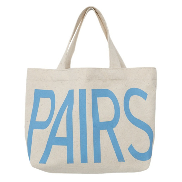 Canvas Shopping Tote Bag Opbevaringstaske Letter Canvas Bag