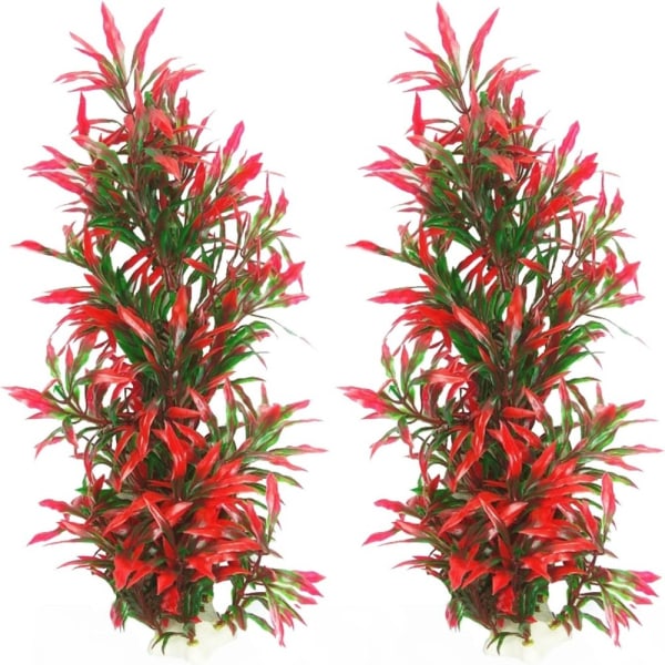2 STK Kunstige vannplanter Fisketankplanter Reptilklatring