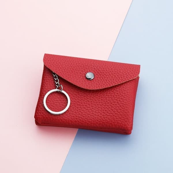 Myntbörs Läderplånböcker RÖD Red