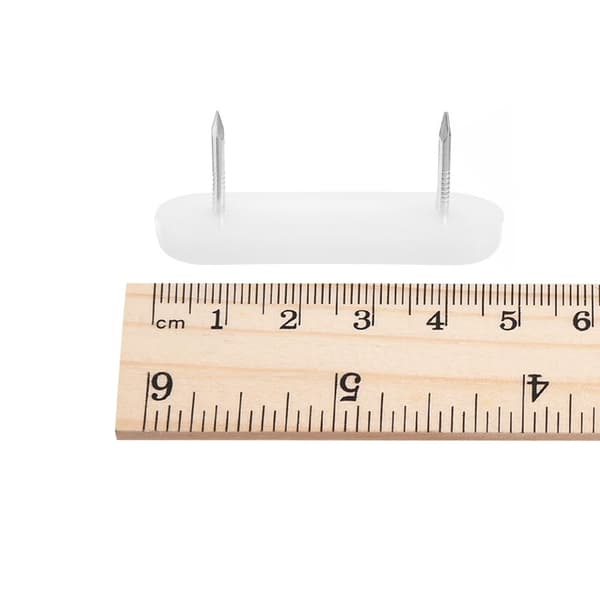 Hvite doble plastspiker Møbelfotspiker 60 STK 60pcs