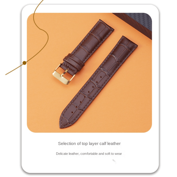 Klockarmband Läderrem KAFFE 12MMBOX BOX Coffee 12mmBox-Box