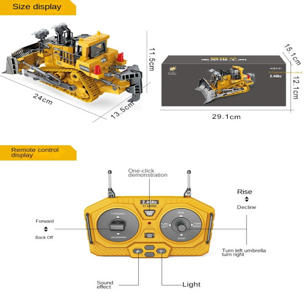 Fjernkontroll Gravemaskin RC Biler GRAVEMASKIN GRAVEMASKIN excavator