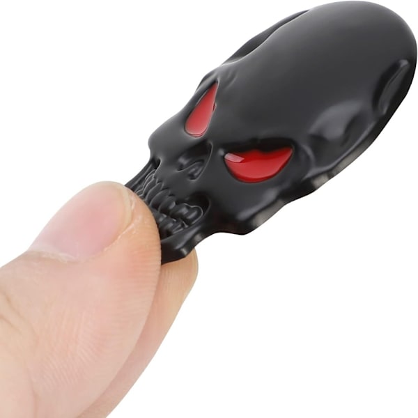 2 stk Skeleton Skull Logo Emblem Badge 3D Skull Heads Bildekaler