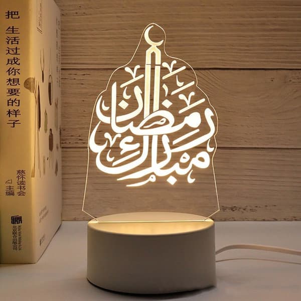 Akryl Nattlys 3D LED-lys L L L