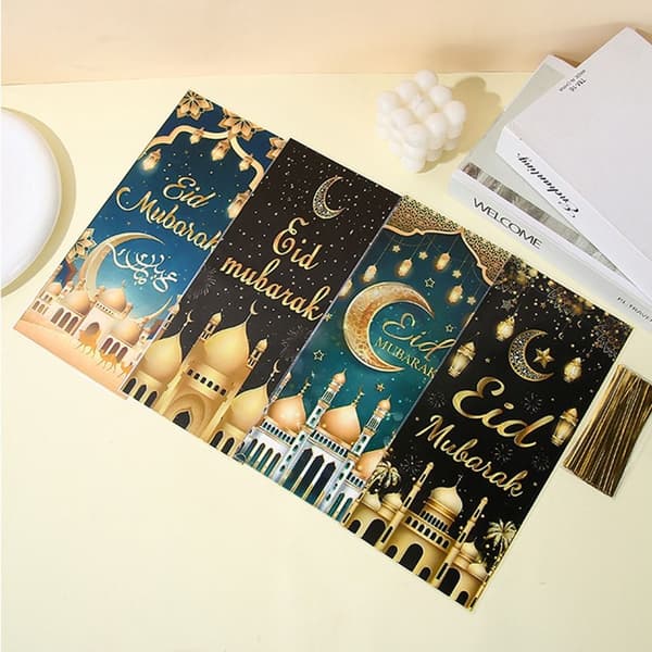 100 st Eid Mubarak Godispåsar Eid Presentpåse Cookies Snack Förpackning