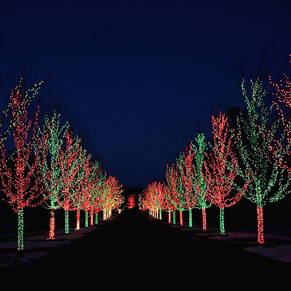 Fe-lys Kæde Jul LED Strip Lys SORT BLACK