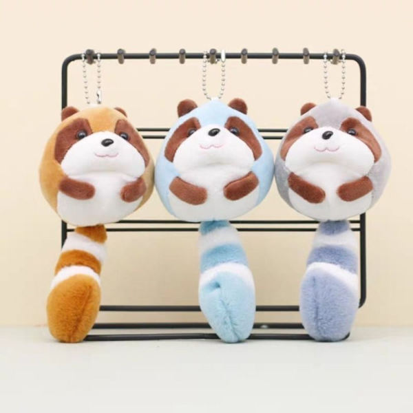 Raccoon Keychain Nyckelring GRÅ Gray