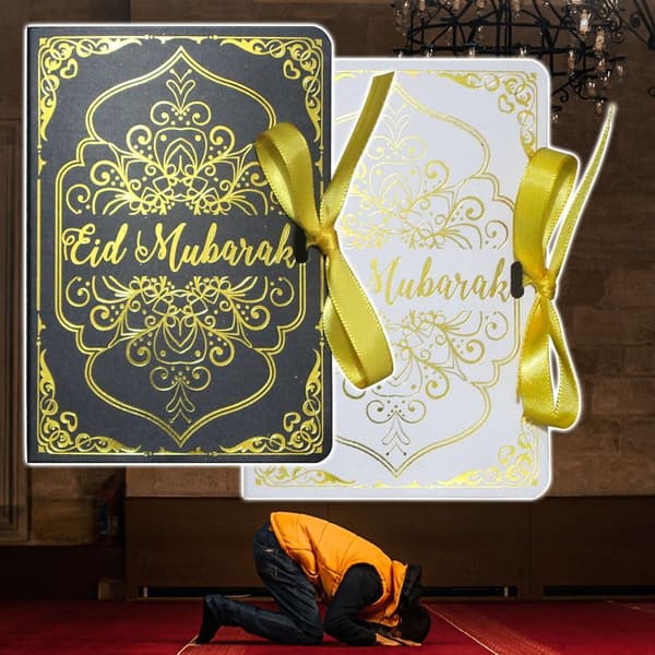 Bokformet Eid Mubarak sjokoladeskeboks HVIT