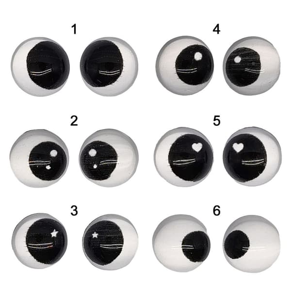 Dockögon Glasdockögon ÖGON PÅ VÄNSTER.4 4 Eyeballs on left.4