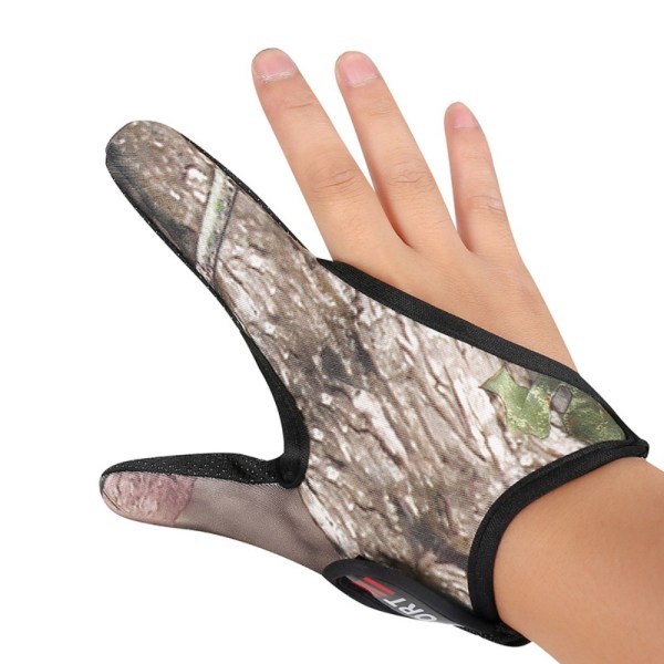 Fiskehansker 2 Fingre Protector KAMOUFLASJE VENSTRE VENSTRE Camouflage Left-Left