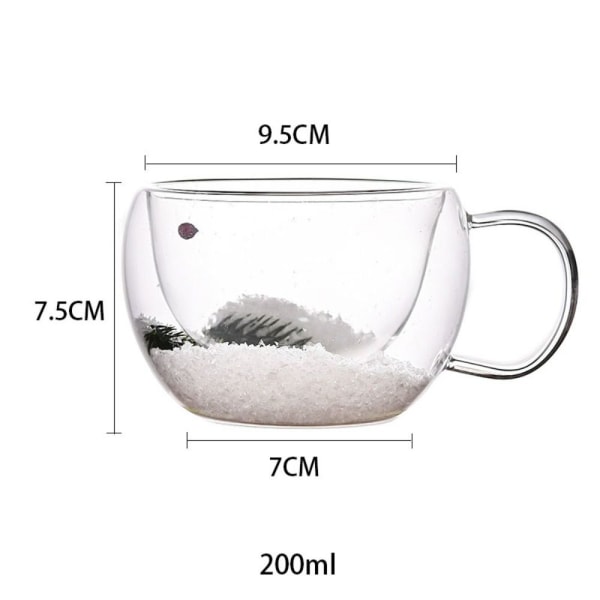 Dry Flowers Cup Double Wall Glas Cup #1 250ML #1  250ml