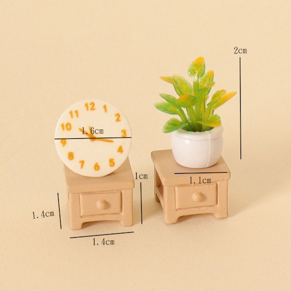 Dukkehus Miniature Sofa Tea Bord 3 3 3