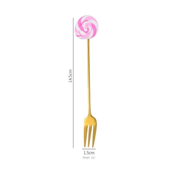 Slikkepindske Dessertske GULD PINK&FORK PINK&FORK Gold Pink&Fork-Pink&Fork