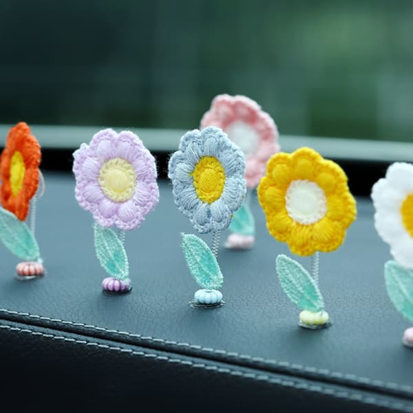 Solsikke Ornament Ristende Hode Blomst SETT Set