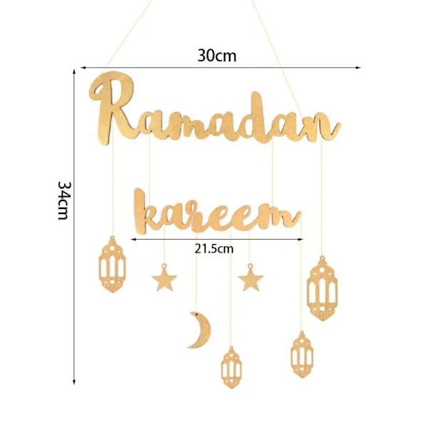Eid Mubarak -riipus Ramadan Kareen -koriste MUSTA