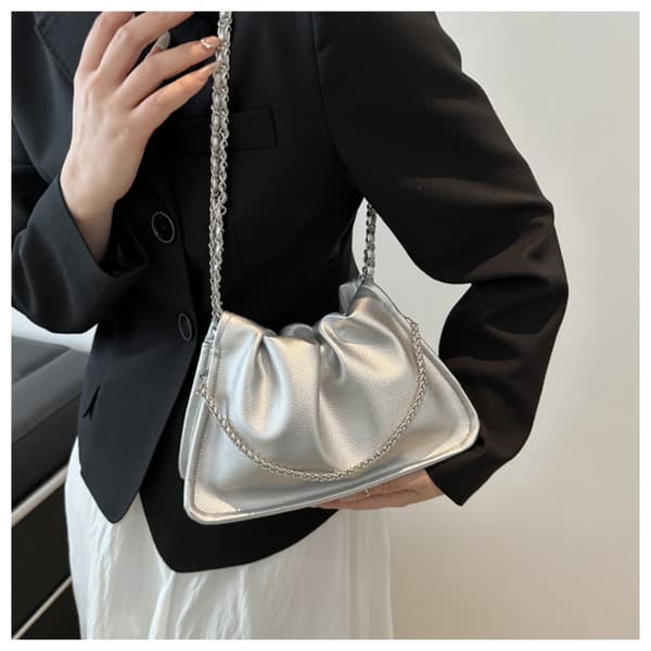 Skuldertaske Håndtaske SØLV Silver