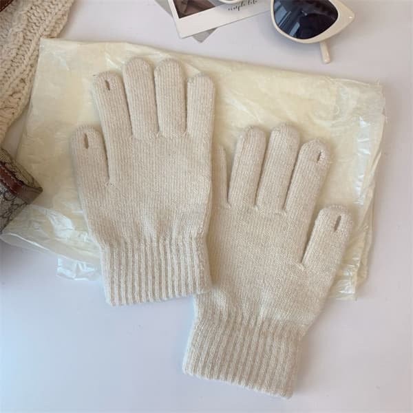 Vinterstrikkede handsker Touch Screen handsker RØD Red