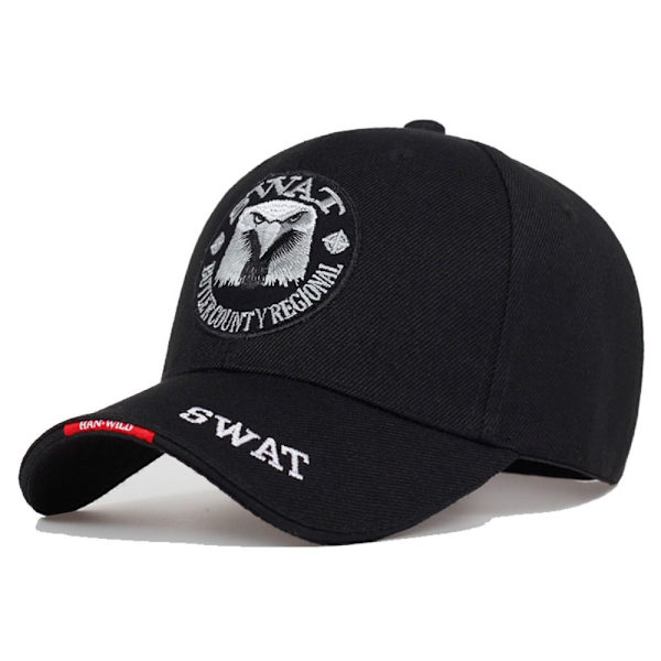 SWAT kirjonta baseball-lippikset Snapback-hatut MUSTA black