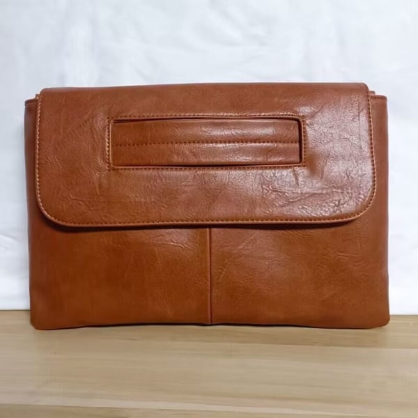 Kvinner Clutches Bag PU Lær Crossbody Vesker BRUN brown