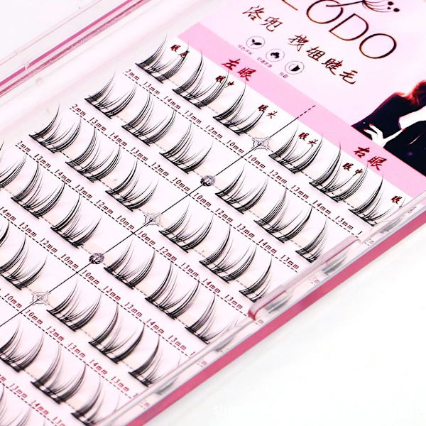 5 par lösögonfransar Manga Lashes Cat Ear Shape