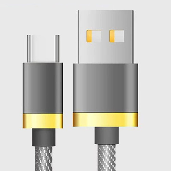 Typ-C datakabel Android datakabel GRÅ 2MTYPE-C TYPE-C GREY 2MType-c-Type-c